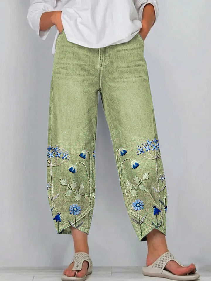 Gaia | Pantaloni casual ricamati