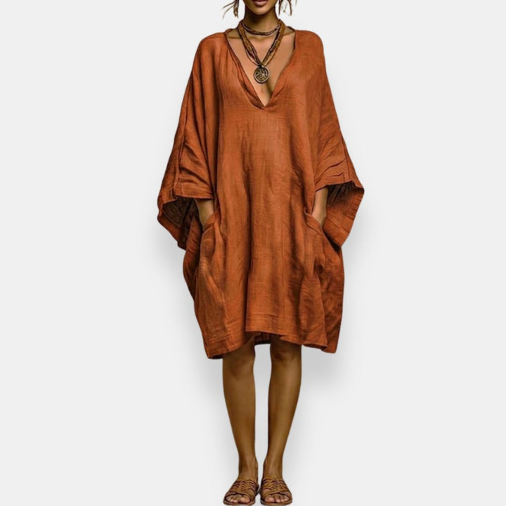 Celeste | Abito oversize con scollo