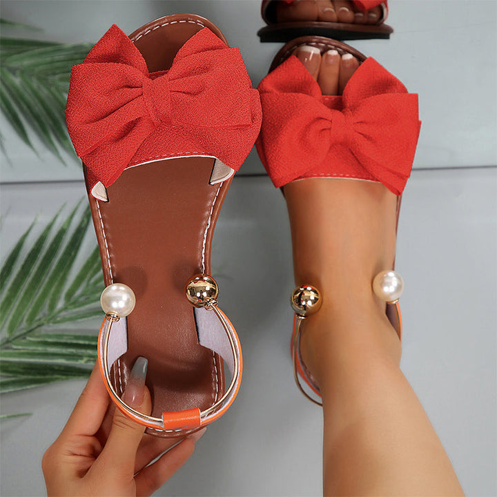 Silvia | Sandali eleganti con cinturino color perla intorno alla caviglia