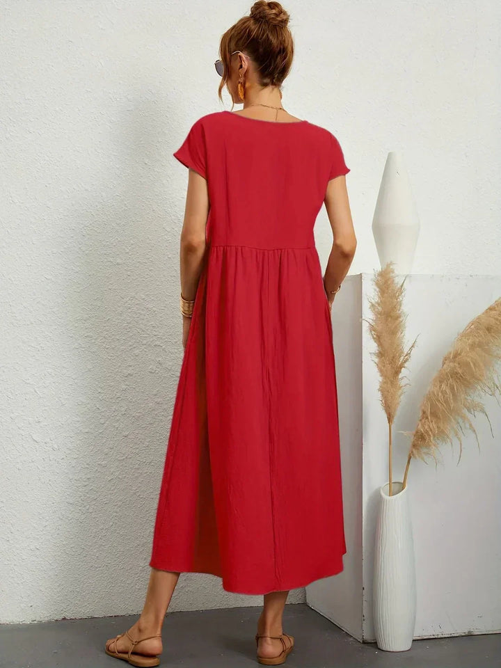 Maria — Abito midi fluido dall'eleganza senza tempo