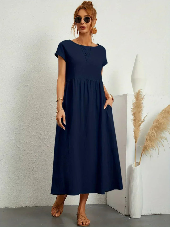 Maria — Abito midi fluido dall'eleganza senza tempo