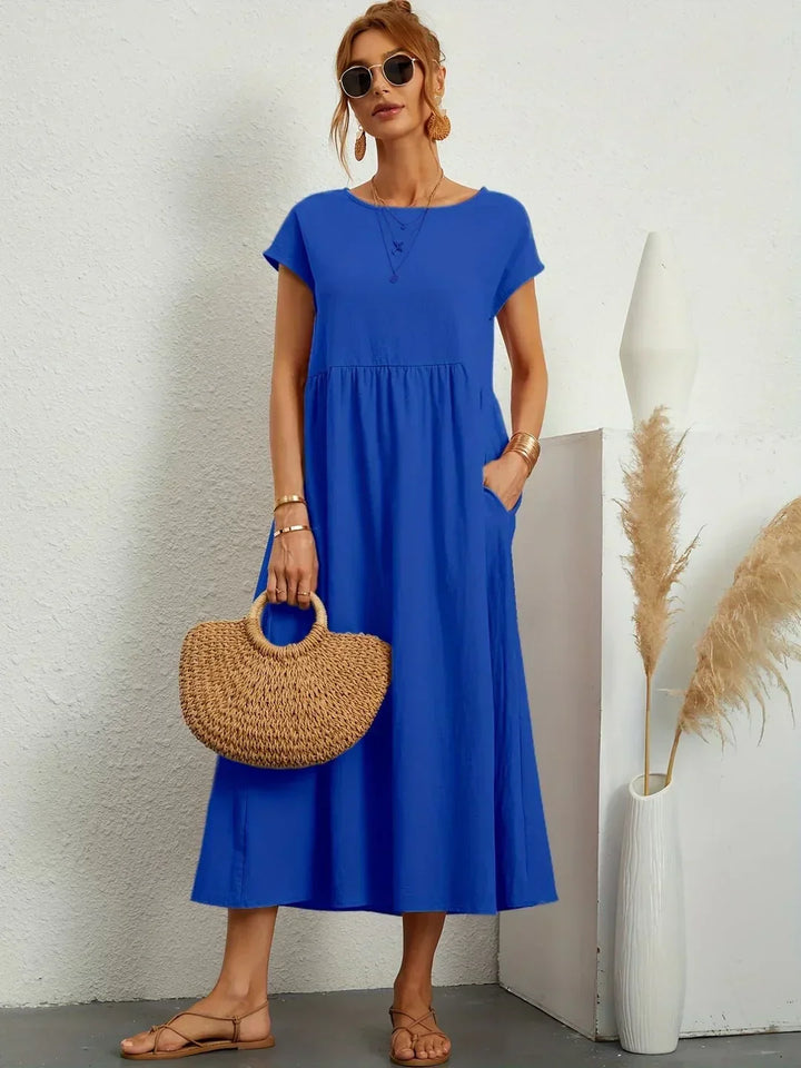 Maria — Abito midi fluido dall'eleganza senza tempo