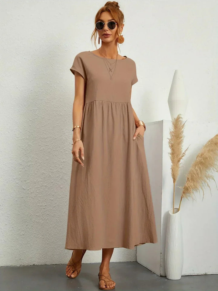 Maria — Abito midi fluido dall'eleganza senza tempo