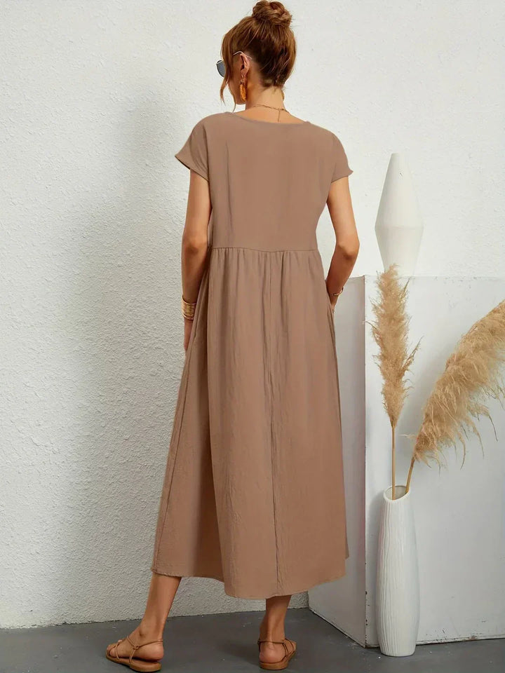 Maria — Abito midi fluido dall'eleganza senza tempo