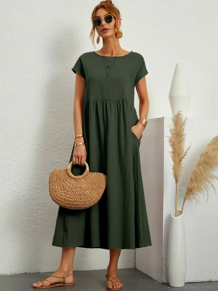 Maria — Abito midi fluido dall'eleganza senza tempo
