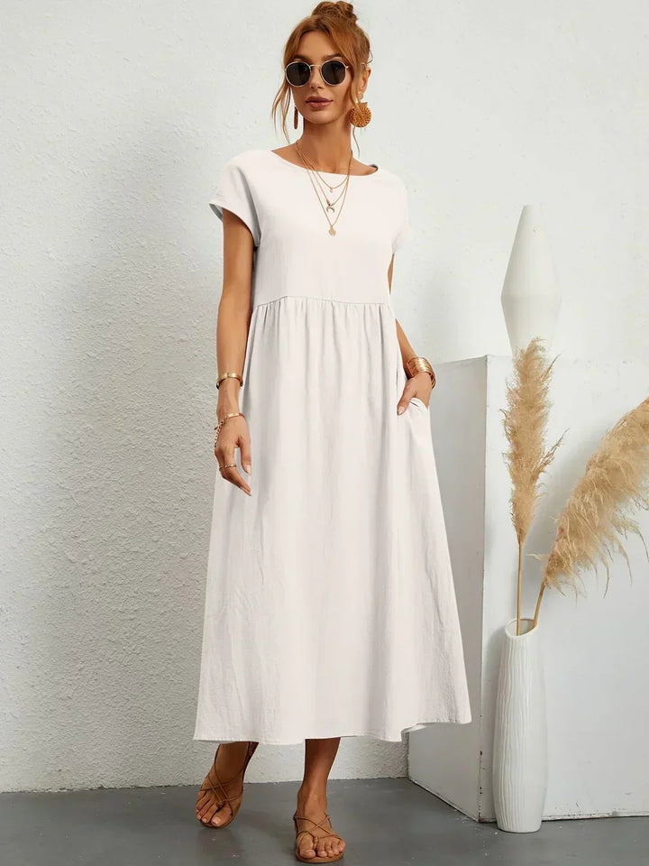 Maria — Abito midi fluido dall'eleganza senza tempo