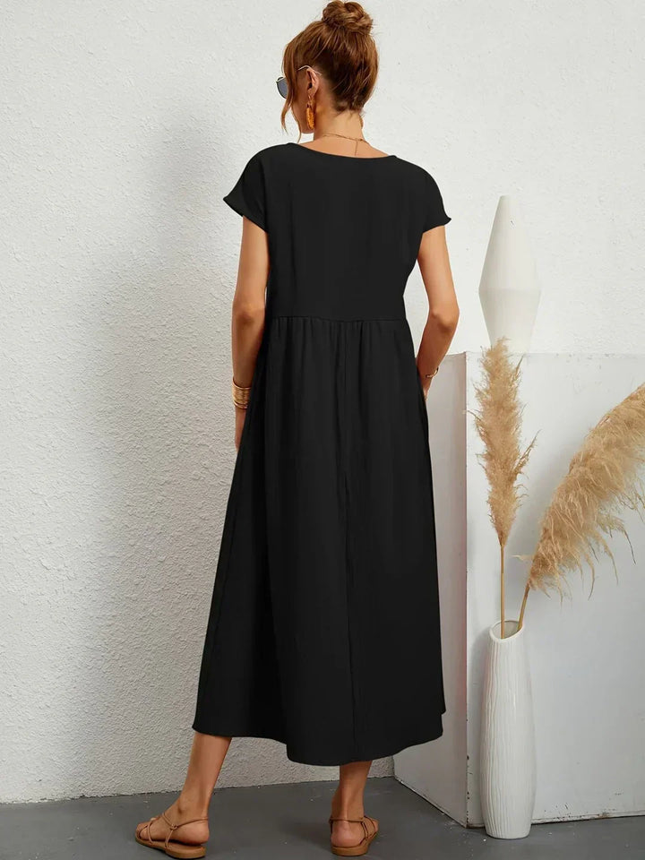 Maria — Abito midi fluido dall'eleganza senza tempo
