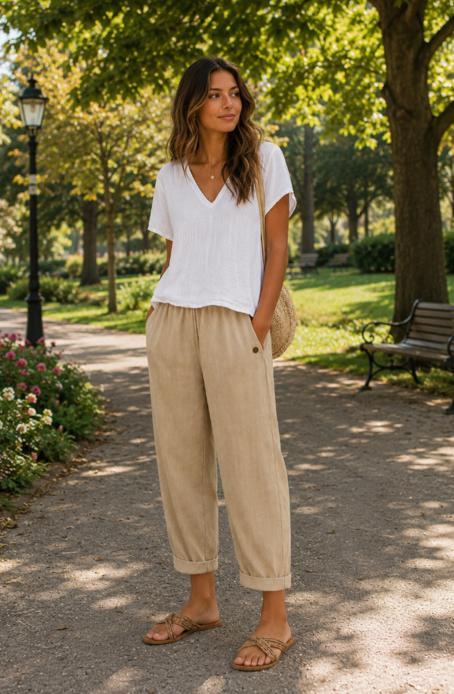 Donatella | Pantaloni leggeri in lino