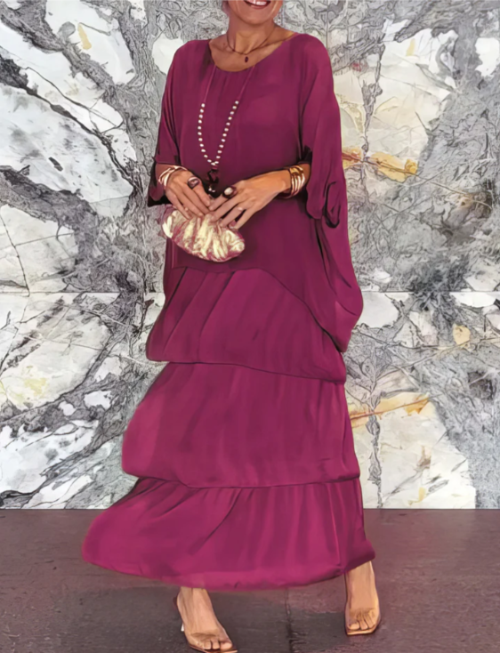Vera | Elegante abito lungo e fluido
