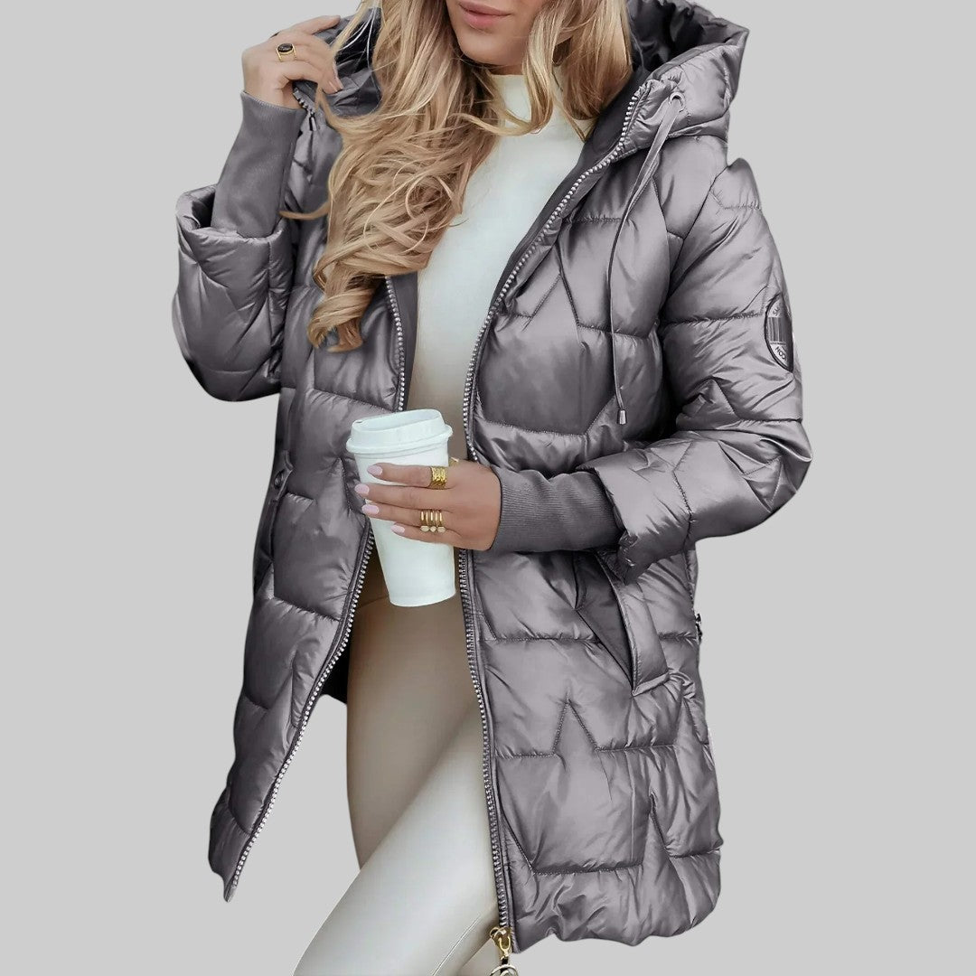 Cecilia | Cappotto elegante autunnale con cappuccio