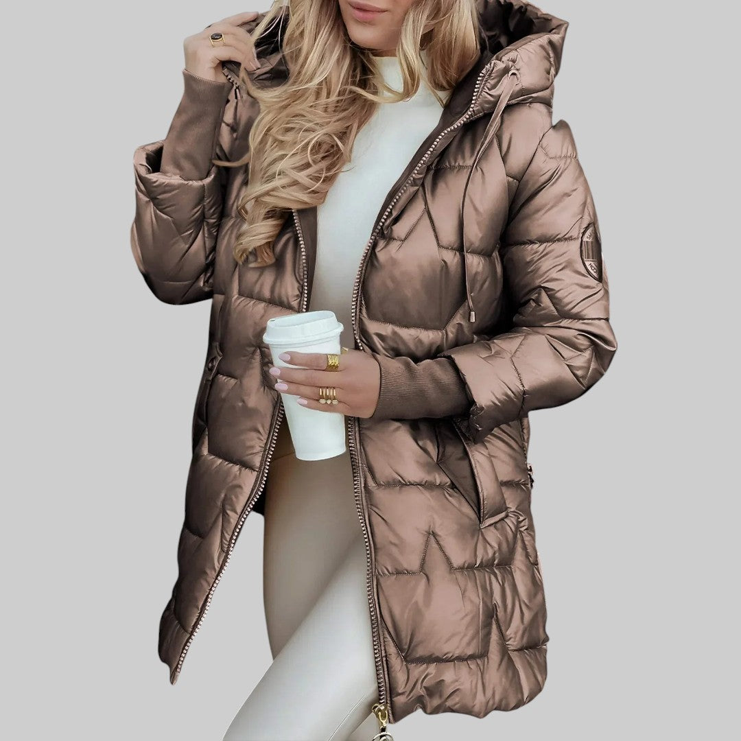 Cecilia | Cappotto elegante autunnale con cappuccio