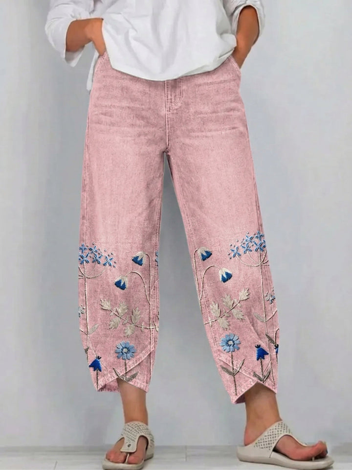 Gaia | Pantaloni casual ricamati